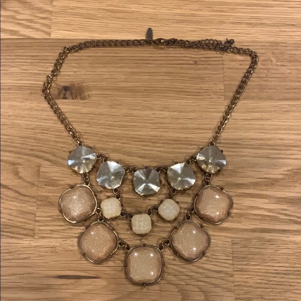 Blush & Diamond Statement Necklace